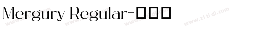 Mergury Regular字体转换
